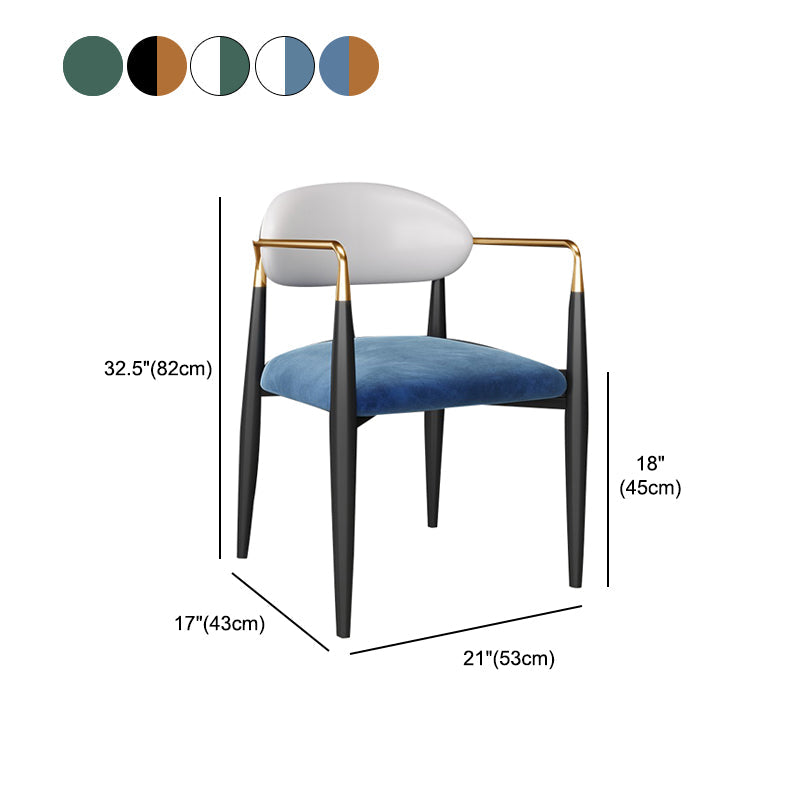 Arm Dining Chairs Modern Faux Leather Side Chairs for Dining Room Clearhalo 'Dining Chairs' 'Dining Tables & Seating' 'dining_chair' 'furn' 'furn_dining_chair' 'Furniture' 'furniture_dining_chair' 'Kitchen & Dining Furniture' 4962780