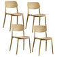 Scandinavian Plastic Side Chair Dining Kitchen Room Open Back Chair Camel 4 Piece Set Clearhalo 'Dining Chairs' 'Dining Tables & Seating' 'dining_chair' 'furn' 'furn_dining_chair' 'Furniture' 'furniture_dining_chair' 'Kitchen & Dining Furniture' 4962786