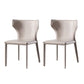Armless Dining Chairs Modern Leather Wingback Side Chairs for Dining Room Light Gray 2 Piece Set Clearhalo 'Dining Chairs' 'Dining Tables & Seating' 'dining_chair' 'furn' 'furn_dining_chair' 'Furniture' 'furniture_dining_chair' 'Kitchen & Dining Furniture' 4962812