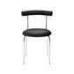 Contemporary PU Leather Side Chair Open Back Stackable Dining Side Chair Black 1 Piece Clearhalo 'Dining Chairs' 'Dining Tables & Seating' 'dining_chair' 'furn' 'furn_dining_chair' 'Furniture' 'furniture_dining_chair' 'Kitchen & Dining Furniture' 4962833