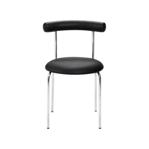 Contemporary PU Leather Side Chair Open Back Stackable Dining Side Chair Black 1 Piece Clearhalo 'Dining Chairs' 'Dining Tables & Seating' 'dining_chair' 'furn' 'furn_dining_chair' 'Furniture' 'furniture_dining_chair' 'Kitchen & Dining Furniture' 4962833