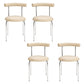 Contemporary PU Leather Side Chair Open Back Stackable Dining Side Chair White 4 Piece Set Clearhalo 'Dining Chairs' 'Dining Tables & Seating' 'dining_chair' 'furn' 'furn_dining_chair' 'Furniture' 'furniture_dining_chair' 'Kitchen & Dining Furniture' 4962843