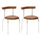 PU Leather Side Chair Modern Style Open Back Stackable Dining Side Chair Brown 2 Piece Set Clearhalo 'Dining Chairs' 'Dining Tables & Seating' 'dining_chair' 'furn' 'furn_dining_chair' 'Furniture' 'furniture_dining_chair' 'Kitchen & Dining Furniture' 4962851