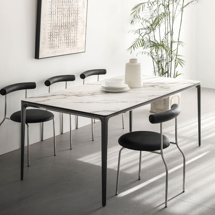 PU Leather Side Chair Modern Style Open Back Stackable Dining Side Chair Clearhalo 'Dining Chairs' 'Dining Tables & Seating' 'dining_chair' 'furn' 'furn_dining_chair' 'Furniture' 'furniture_dining_chair' 'Kitchen & Dining Furniture' 4962853