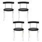 PU Leather Side Chair Modern Style Open Back Stackable Dining Side Chair Black 4 Piece Set Clearhalo 'Dining Chairs' 'Dining Tables & Seating' 'dining_chair' 'furn' 'furn_dining_chair' 'Furniture' 'furniture_dining_chair' 'Kitchen & Dining Furniture' 4962858