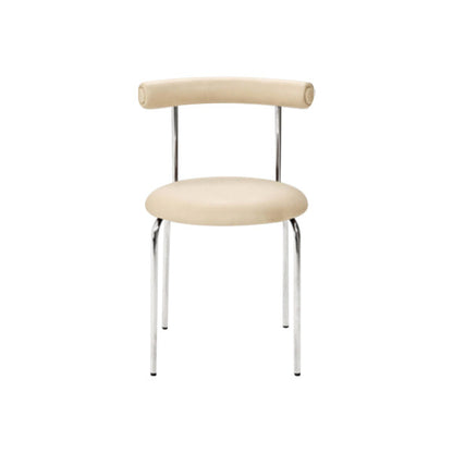 PU Leather Side Chair Modern Style Open Back Stackable Dining Side Chair White 1 Piece Clearhalo 'Dining Chairs' 'Dining Tables & Seating' 'dining_chair' 'furn' 'furn_dining_chair' 'Furniture' 'furniture_dining_chair' 'Kitchen & Dining Furniture' 4962860