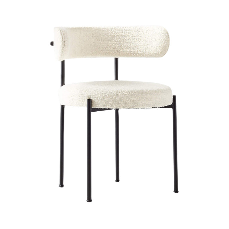 Modern Style Upholstered Side Chair Open Back Dining Chair for Dining Room Black White 1 Piece Clearhalo 'Dining Chairs' 'Dining Tables & Seating' 'dining_chair' 'furn' 'furn_dining_chair' 'Furniture' 'furniture_dining_chair' 'Kitchen & Dining Furniture' 4962900