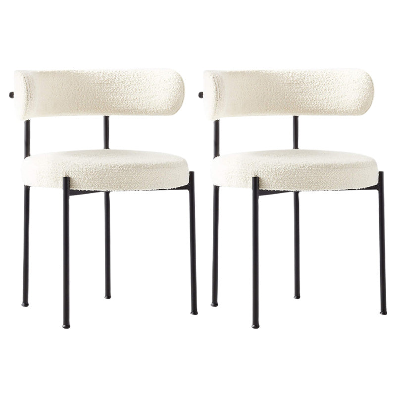 Modern Style Upholstered Side Chair Open Back Dining Chair for Dining Room Black White 2 Piece Set Clearhalo 'Dining Chairs' 'Dining Tables & Seating' 'dining_chair' 'furn' 'furn_dining_chair' 'Furniture' 'furniture_dining_chair' 'Kitchen & Dining Furniture' 4962901