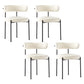 Modern Style Upholstered Side Chair Open Back Dining Chair for Dining Room Black White 4 Piece Set Clearhalo 'Dining Chairs' 'Dining Tables & Seating' 'dining_chair' 'furn' 'furn_dining_chair' 'Furniture' 'furniture_dining_chair' 'Kitchen & Dining Furniture' 4962904