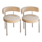 Modern Style Upholstered Side Chair Open Back Dining Chair for Dining Room White-Silver 2 Piece Set Clearhalo 'Dining Chairs' 'Dining Tables & Seating' 'dining_chair' 'furn' 'furn_dining_chair' 'Furniture' 'furniture_dining_chair' 'Kitchen & Dining Furniture' 4962908