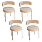 Modern Style Upholstered Side Chair Open Back Dining Chair for Dining Room White-Silver 4 Piece Set Clearhalo 'Dining Chairs' 'Dining Tables & Seating' 'dining_chair' 'furn' 'furn_dining_chair' 'Furniture' 'furniture_dining_chair' 'Kitchen & Dining Furniture' 4962910