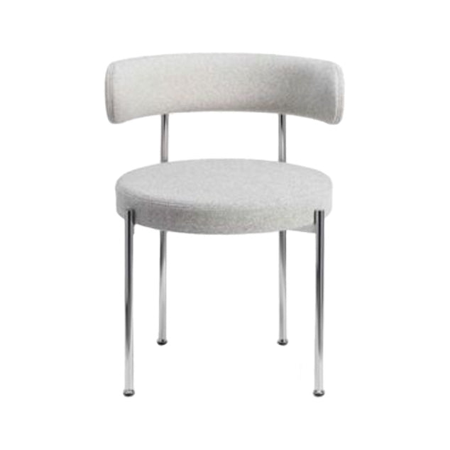 Modern Style Upholstered Side Chair Open Back Dining Chair for Dining Room Grey-Silver 1 Piece Clearhalo 'Dining Chairs' 'Dining Tables & Seating' 'dining_chair' 'furn' 'furn_dining_chair' 'Furniture' 'furniture_dining_chair' 'Kitchen & Dining Furniture' 4962912