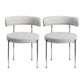 Modern Style Upholstered Side Chair Open Back Dining Chair for Dining Room Grey-Silver 2 Piece Set Clearhalo 'Dining Chairs' 'Dining Tables & Seating' 'dining_chair' 'furn' 'furn_dining_chair' 'Furniture' 'furniture_dining_chair' 'Kitchen & Dining Furniture' 4962913