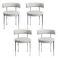 Modern Style Upholstered Side Chair Open Back Dining Chair for Dining Room Grey-Silver 4 Piece Set Clearhalo 'Dining Chairs' 'Dining Tables & Seating' 'dining_chair' 'furn' 'furn_dining_chair' 'Furniture' 'furniture_dining_chair' 'Kitchen & Dining Furniture' 4962914