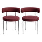 Modern Style Upholstered Side Chair Open Back Dining Chair for Dining Room Red 2 Piece Set Clearhalo 'Dining Chairs' 'Dining Tables & Seating' 'dining_chair' 'furn' 'furn_dining_chair' 'Furniture' 'furniture_dining_chair' 'Kitchen & Dining Furniture' 4962916