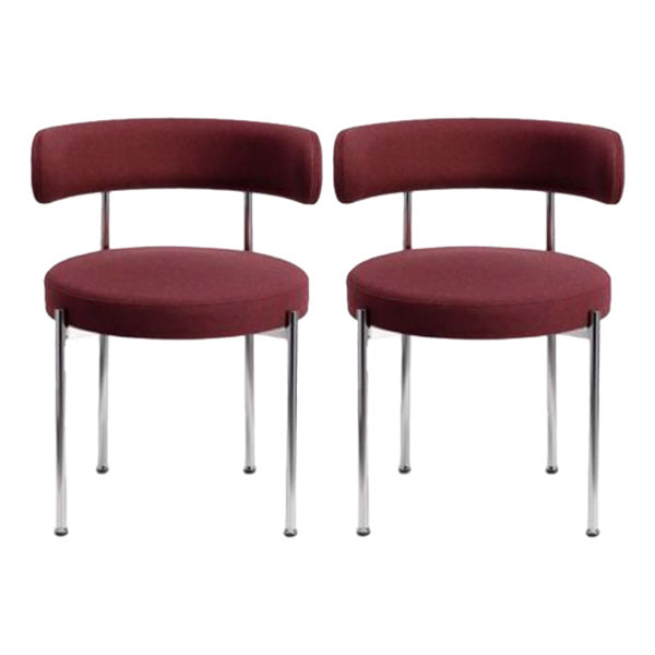 Modern Style Upholstered Side Chair Open Back Dining Chair for Dining Room Red 2 Piece Set Clearhalo 'Dining Chairs' 'Dining Tables & Seating' 'dining_chair' 'furn' 'furn_dining_chair' 'Furniture' 'furniture_dining_chair' 'Kitchen & Dining Furniture' 4962916