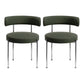 Modern Style Upholstered Side Chair Open Back Dining Chair for Dining Room Green 2 Piece Set Clearhalo 'Dining Chairs' 'Dining Tables & Seating' 'dining_chair' 'furn' 'furn_dining_chair' 'Furniture' 'furniture_dining_chair' 'Kitchen & Dining Furniture' 4962919