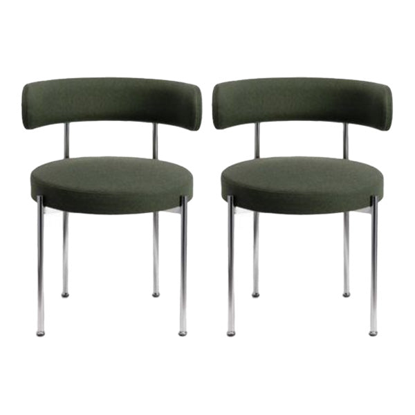 Modern Style Upholstered Side Chair Open Back Dining Chair for Dining Room Green 2 Piece Set Clearhalo 'Dining Chairs' 'Dining Tables & Seating' 'dining_chair' 'furn' 'furn_dining_chair' 'Furniture' 'furniture_dining_chair' 'Kitchen & Dining Furniture' 4962919