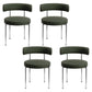 Modern Style Upholstered Side Chair Open Back Dining Chair for Dining Room Green 4 Piece Set Clearhalo 'Dining Chairs' 'Dining Tables & Seating' 'dining_chair' 'furn' 'furn_dining_chair' 'Furniture' 'furniture_dining_chair' 'Kitchen & Dining Furniture' 4962920