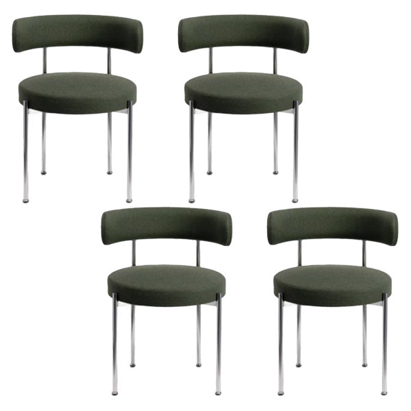 Modern Style Upholstered Side Chair Open Back Dining Chair for Dining Room Green 4 Piece Set Clearhalo 'Dining Chairs' 'Dining Tables & Seating' 'dining_chair' 'furn' 'furn_dining_chair' 'Furniture' 'furniture_dining_chair' 'Kitchen & Dining Furniture' 4962920