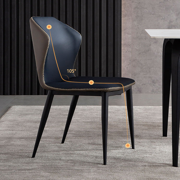 Modern Dining Chairs Faux Leather Side Chairs without Armrest for Dining Room Clearhalo 'Dining Chairs' 'Dining Tables & Seating' 'dining_chair' 'furn' 'furn_dining_chair' 'Furniture' 'furniture_dining_chair' 'Kitchen & Dining Furniture' 4962936