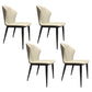 Modern Dining Chairs Faux Leather Side Chairs without Armrest for Dining Room White 4 Piece Set Clearhalo 'Dining Chairs' 'Dining Tables & Seating' 'dining_chair' 'furn' 'furn_dining_chair' 'Furniture' 'furniture_dining_chair' 'Kitchen & Dining Furniture' 4962939