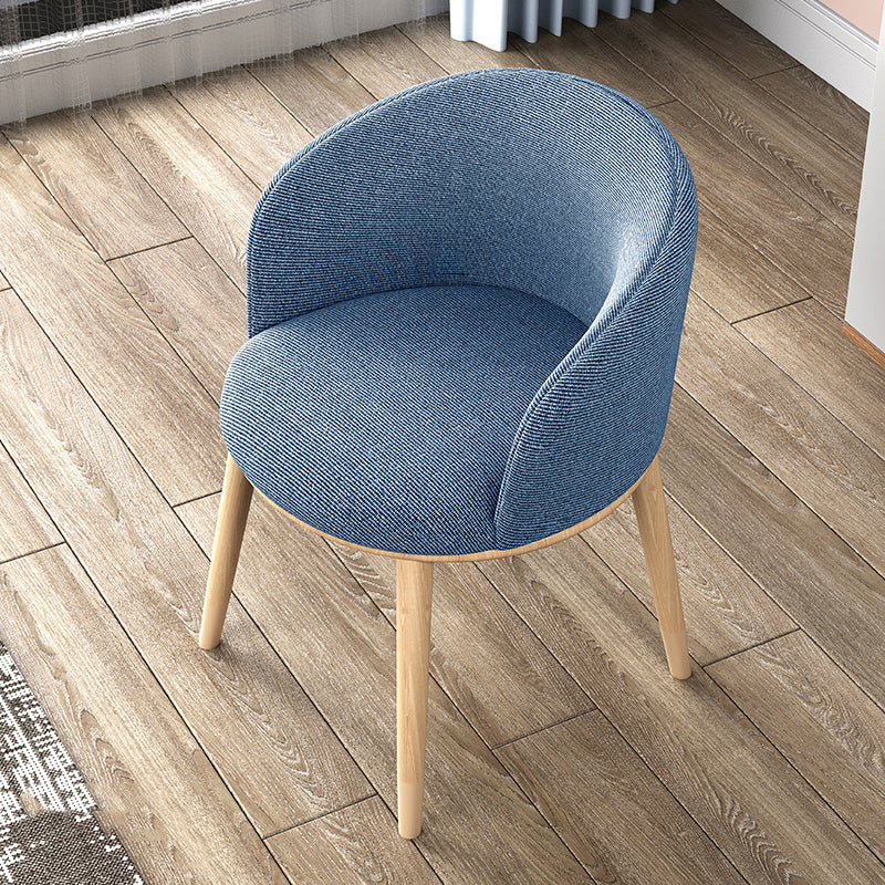Glam Style Parsons Arm Chair Indoor Dining Chair with Metal Base Fabric Blue 1 Piece Clearhalo 'Dining Chairs' 'Dining Tables & Seating' 'dining_chair' 'furn' 'furn_dining_chair' 'Furniture' 'furniture_dining_chair' 'Kitchen & Dining Furniture' 4962944
