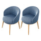 Glam Style Parsons Arm Chair Indoor Dining Chair with Metal Base Fabric Blue 2 Piece Set Clearhalo 'Dining Chairs' 'Dining Tables & Seating' 'dining_chair' 'furn' 'furn_dining_chair' 'Furniture' 'furniture_dining_chair' 'Kitchen & Dining Furniture' 4962945