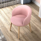 Glam Style Parsons Arm Chair Indoor Dining Chair with Metal Base Fabric Pink 1 Piece Clearhalo 'Dining Chairs' 'Dining Tables & Seating' 'dining_chair' 'furn' 'furn_dining_chair' 'Furniture' 'furniture_dining_chair' 'Kitchen & Dining Furniture' 4962947