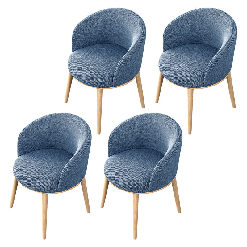 Glam Style Parsons Arm Chair Indoor Dining Chair with Metal Base Fabric Blue 4 Piece Set Clearhalo 'Dining Chairs' 'Dining Tables & Seating' 'dining_chair' 'furn' 'furn_dining_chair' 'Furniture' 'furniture_dining_chair' 'Kitchen & Dining Furniture' 4962948