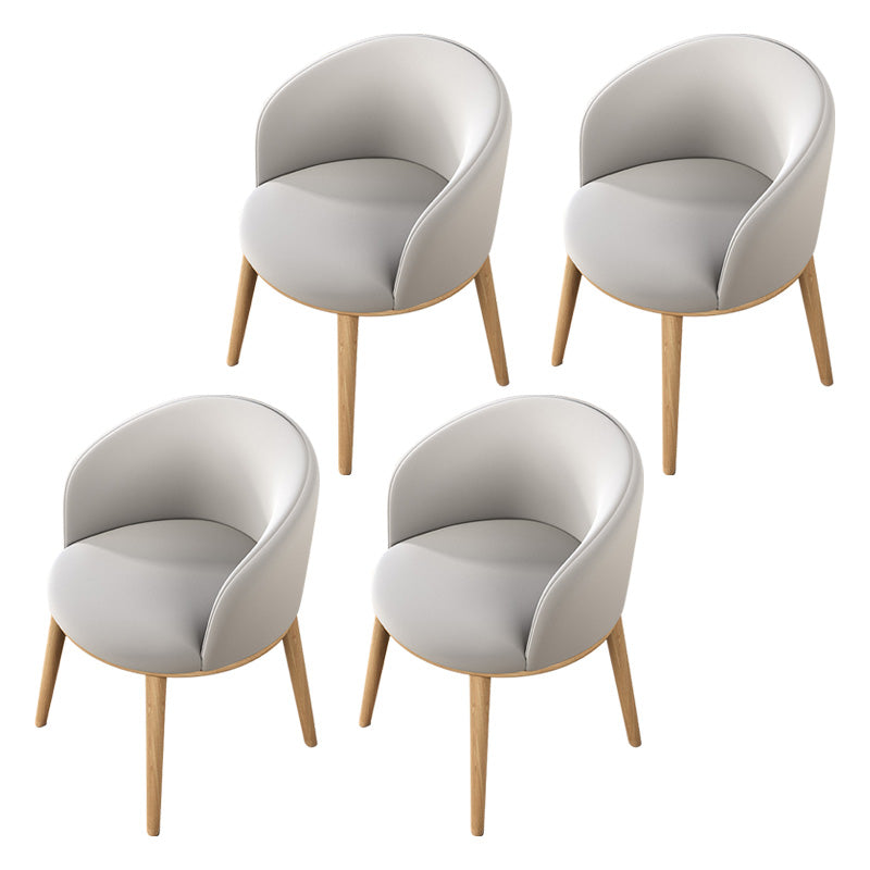 Glam Style Parsons Arm Chair Indoor Dining Chair with Metal Base Fabric Gray 4 Piece Set Clearhalo 'Dining Chairs' 'Dining Tables & Seating' 'dining_chair' 'furn' 'furn_dining_chair' 'Furniture' 'furniture_dining_chair' 'Kitchen & Dining Furniture' 4962957