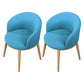 Glam Style Parsons Arm Chair Indoor Dining Chair with Metal Base Fabric Sky Blue 2 Piece Set Clearhalo 'Dining Chairs' 'Dining Tables & Seating' 'dining_chair' 'furn' 'furn_dining_chair' 'Furniture' 'furniture_dining_chair' 'Kitchen & Dining Furniture' 4962959