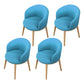 Glam Style Parsons Arm Chair Indoor Dining Chair with Metal Base Fabric Sky Blue 4 Piece Set Clearhalo 'Dining Chairs' 'Dining Tables & Seating' 'dining_chair' 'furn' 'furn_dining_chair' 'Furniture' 'furniture_dining_chair' 'Kitchen & Dining Furniture' 4962961