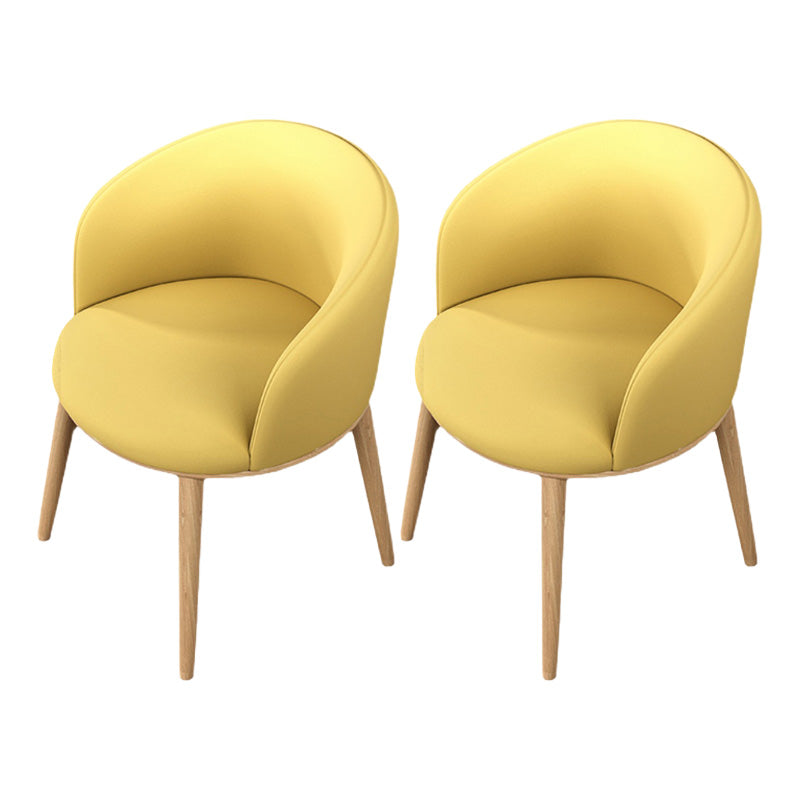 Glam Style Parsons Arm Chair Indoor Dining Chair with Metal Base Fabric Light Yellow 2 Piece Set Clearhalo 'Dining Chairs' 'Dining Tables & Seating' 'dining_chair' 'furn' 'furn_dining_chair' 'Furniture' 'furniture_dining_chair' 'Kitchen & Dining Furniture' 4962968