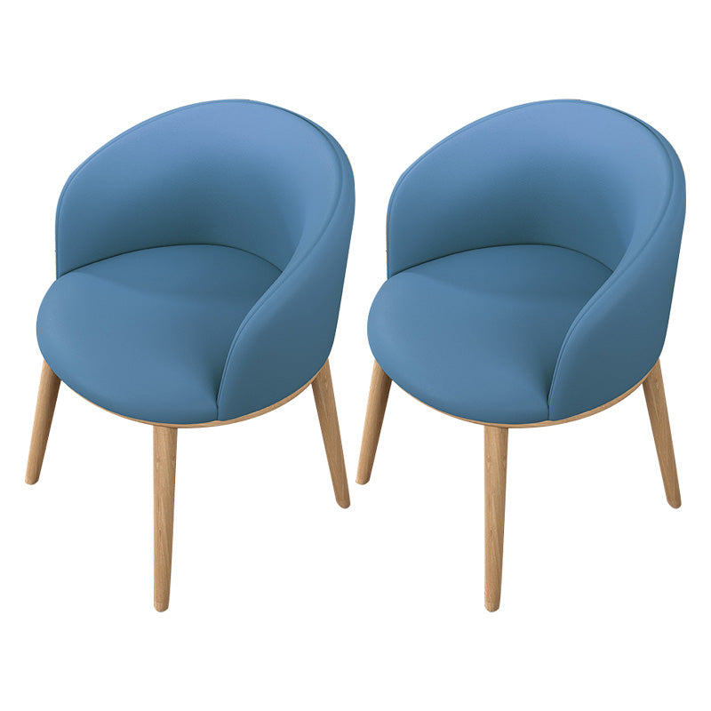 Glam Style Parsons Arm Chair Indoor Dining Chair with Metal Base Faux Leather Blue 2 Piece Set Clearhalo 'Dining Chairs' 'Dining Tables & Seating' 'dining_chair' 'furn' 'furn_dining_chair' 'Furniture' 'furniture_dining_chair' 'Kitchen & Dining Furniture' 4962977