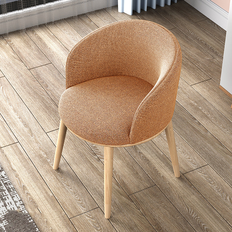 Glam Style Parsons Arm Chair Indoor Dining Chair with Metal Base Fabric Orange 1 Piece Clearhalo 'Dining Chairs' 'Dining Tables & Seating' 'dining_chair' 'furn' 'furn_dining_chair' 'Furniture' 'furniture_dining_chair' 'Kitchen & Dining Furniture' 4962979