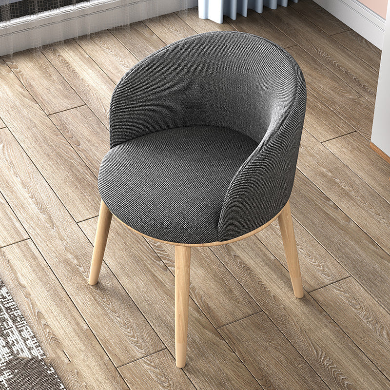 Glam Style Parsons Arm Chair Indoor Dining Chair with Metal Base Fabric Dark Gray 1 Piece Clearhalo 'Dining Chairs' 'Dining Tables & Seating' 'dining_chair' 'furn' 'furn_dining_chair' 'Furniture' 'furniture_dining_chair' 'Kitchen & Dining Furniture' 4962982
