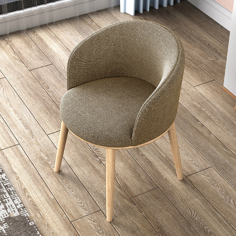 Glam Style Parsons Arm Chair Indoor Dining Chair with Metal Base Fabric Dark Brown 1 Piece Clearhalo 'Dining Chairs' 'Dining Tables & Seating' 'dining_chair' 'furn' 'furn_dining_chair' 'Furniture' 'furniture_dining_chair' 'Kitchen & Dining Furniture' 4962988