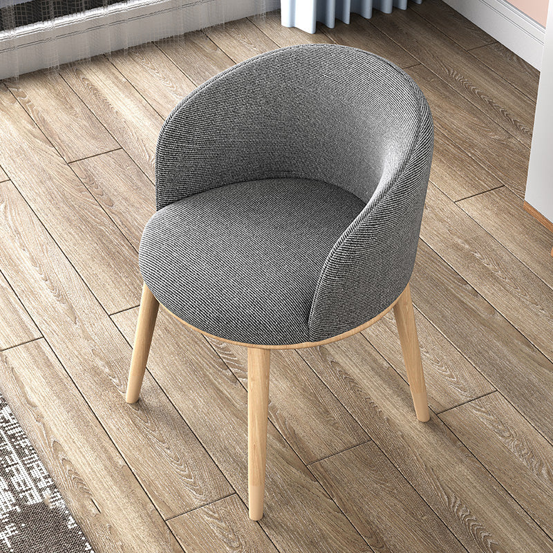 Glam Style Parsons Arm Chair Indoor Dining Chair with Metal Base Fabric Light Grey 1 Piece Clearhalo 'Dining Chairs' 'Dining Tables & Seating' 'dining_chair' 'furn' 'furn_dining_chair' 'Furniture' 'furniture_dining_chair' 'Kitchen & Dining Furniture' 4963009