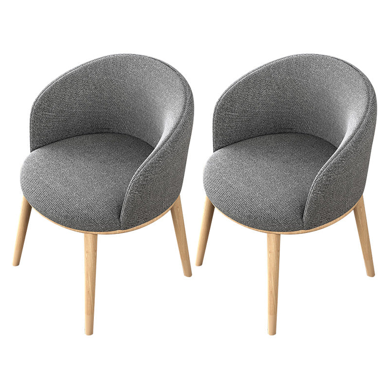 Glam Style Parsons Arm Chair Indoor Dining Chair with Metal Base Fabric Light Grey 2 Piece Set Clearhalo 'Dining Chairs' 'Dining Tables & Seating' 'dining_chair' 'furn' 'furn_dining_chair' 'Furniture' 'furniture_dining_chair' 'Kitchen & Dining Furniture' 4963010