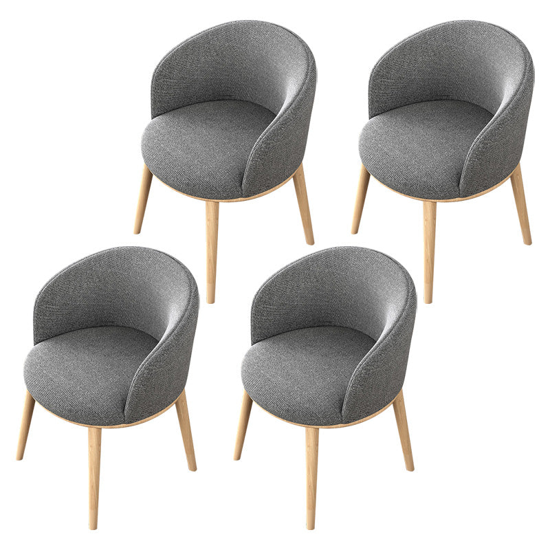 Glam Style Parsons Arm Chair Indoor Dining Chair with Metal Base Fabric Light Grey 4 Piece Set Clearhalo 'Dining Chairs' 'Dining Tables & Seating' 'dining_chair' 'furn' 'furn_dining_chair' 'Furniture' 'furniture_dining_chair' 'Kitchen & Dining Furniture' 4963011