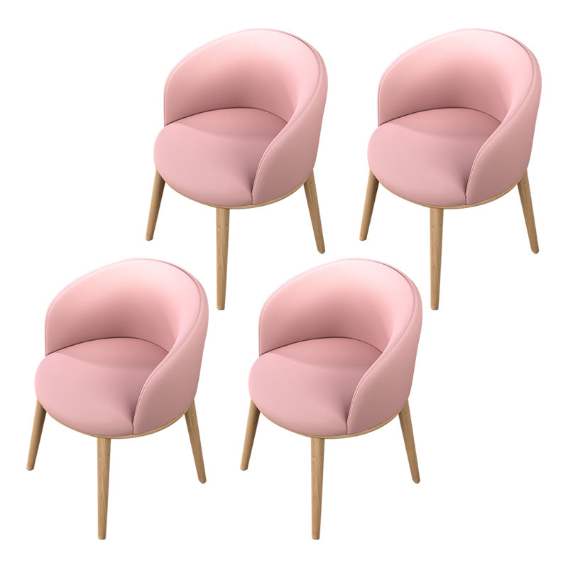 Glam Style Parsons Arm Chair Indoor Dining Chair with Metal Base Fabric Pink 4 Piece Set Clearhalo 'Dining Chairs' 'Dining Tables & Seating' 'dining_chair' 'furn' 'furn_dining_chair' 'Furniture' 'furniture_dining_chair' 'Kitchen & Dining Furniture' 4963013