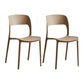 Plastic Contemporary Kitchen Chair Open Back Dining Room Side Chair Camel Set of 2 Clearhalo 'Dining Chairs' 'Dining Tables & Seating' 'dining_chair' 'Furniture' 'furniture_dining_chair' 'Kitchen & Dining Furniture' 4963017