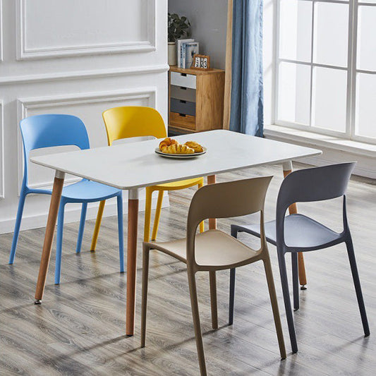 Plastic Contemporary Kitchen Chair Open Back Dining Room Side Chair Clearhalo 'Dining Chairs' 'Dining Tables & Seating' 'dining_chair' 'Furniture' 'furniture_dining_chair' 'Kitchen & Dining Furniture' 4963022