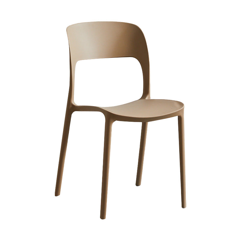 Plastic Contemporary Kitchen Chair Open Back Dining Room Side Chair Clearhalo 'Dining Chairs' 'Dining Tables & Seating' 'dining_chair' 'Furniture' 'furniture_dining_chair' 'Kitchen & Dining Furniture' 4963023