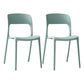 Plastic Contemporary Kitchen Chair Open Back Dining Room Side Chair Blue Set of 2 Clearhalo 'Dining Chairs' 'Dining Tables & Seating' 'dining_chair' 'Furniture' 'furniture_dining_chair' 'Kitchen & Dining Furniture' 4963024
