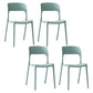 Plastic Contemporary Kitchen Chair Open Back Dining Room Side Chair Blue Set of 4 Clearhalo 'Dining Chairs' 'Dining Tables & Seating' 'dining_chair' 'Furniture' 'furniture_dining_chair' 'Kitchen & Dining Furniture' 4963025