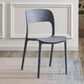 Plastic Contemporary Kitchen Chair Open Back Dining Room Side Chair Grey 1 Piece Clearhalo 'Dining Chairs' 'Dining Tables & Seating' 'dining_chair' 'Furniture' 'furniture_dining_chair' 'Kitchen & Dining Furniture' 4963028