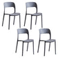 Plastic Contemporary Kitchen Chair Open Back Dining Room Side Chair Grey Set of 4 Clearhalo 'Dining Chairs' 'Dining Tables & Seating' 'dining_chair' 'Furniture' 'furniture_dining_chair' 'Kitchen & Dining Furniture' 4963032