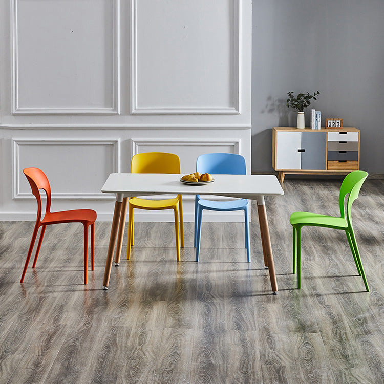 Plastic Contemporary Kitchen Chair Open Back Dining Room Side Chair Clearhalo 'Dining Chairs' 'Dining Tables & Seating' 'dining_chair' 'Furniture' 'furniture_dining_chair' 'Kitchen & Dining Furniture' 4963033